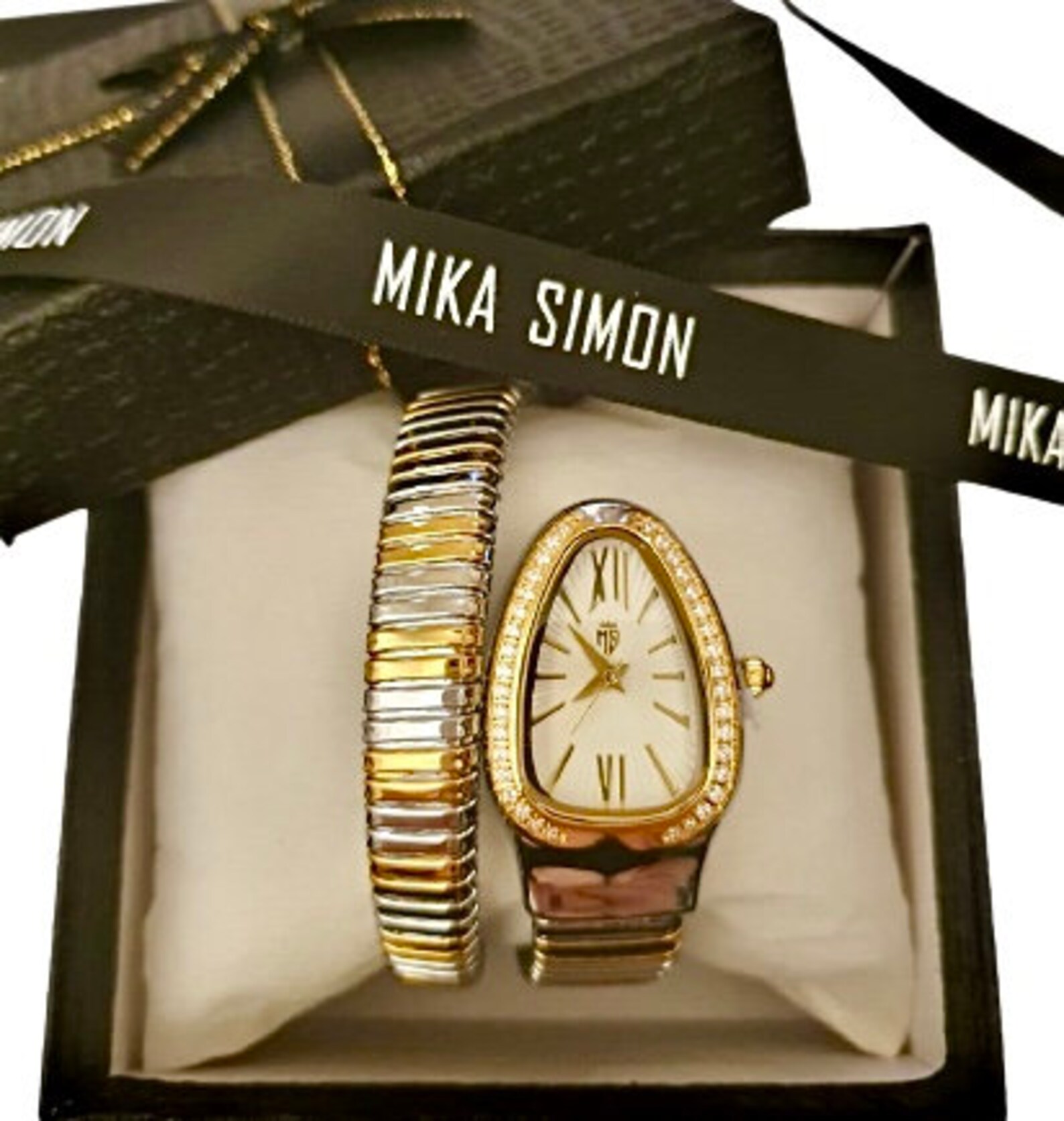 Snake Women Watch Bracelet Wrist Two Tone Gold Stylish Luxury Etsy