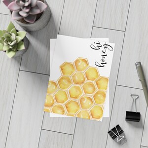Hallo honing-briefkaartbundel, wenskaarten, bijenkorf, schattige liefdesbriefjes, Happy Mail, briefpapier, jubileum, gewoon omdat, woordspeling verjaardag