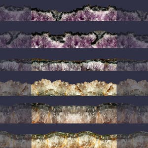 Amethyst Border Set Gemstone Borders Seamless Amethyst ClipArt Natural Edges Crystal Clip Art Crystal Borders Seamless Borders image 4