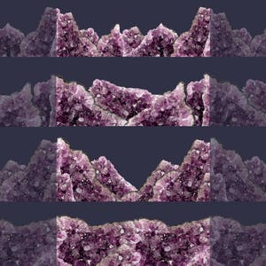 Amethyst Border Set Gemstone Borders Seamless Amethyst ClipArt Natural Edges Crystal Clip Art Crystal Borders Seamless Borders image 5