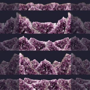 Amethyst Border Set Gemstone Borders Seamless Amethyst ClipArt Natural Edges Crystal Clip Art Crystal Borders Seamless Borders image 3