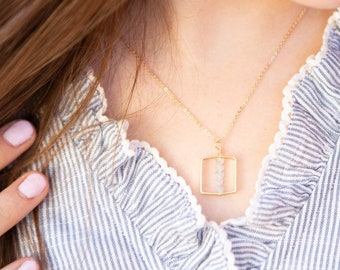 Shelter Christian Necklace | Gold Christian Necklace | Christian Jewelry for Women | Crystal Christian Necklace | Religious Gifts for women