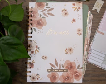 It Is Well SOAP Bible Study Journal |  SOAP Bible Study Method | Christian Gifts | Bible Study Journal | Bible Verse Journal | Bible Journal