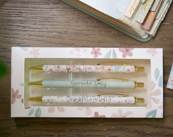Pens for Bible Study | Christian Pen Set | Bible Study Accessories | Christian Gifts for Women | Inspirational Pens | Religious Pens