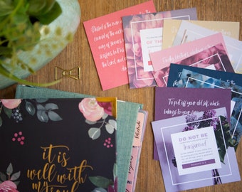 Verse Cards | Renewing the Mind Scripture Cards | Bible Verse Card Set | Bible Verse Memory Cards | Gifts for Christians