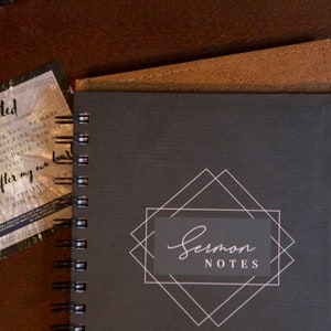 Sunday Service Notebook MEN'S Sermon Notes | Notebook for Church | Church Notes | Sermon ...