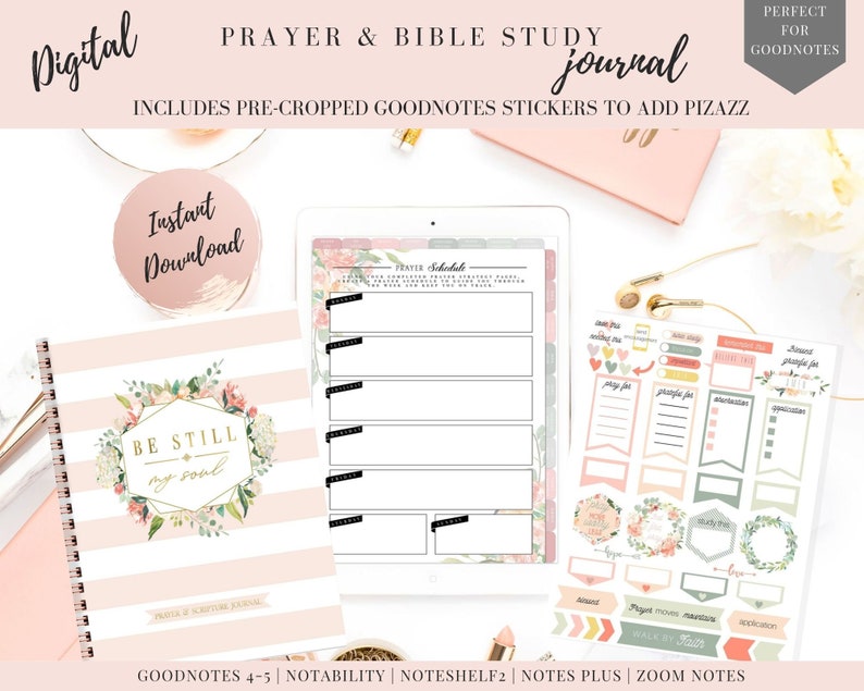 GOODNOTES PRAYER Journal / Tablet BIBLE Study Journal / Soap Etsy