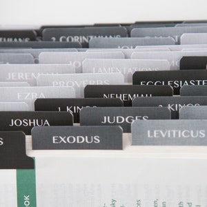 Mens Bible Tabs | Laminated Bible Tabs for Men | Books of the Bible Tabs | Bible Tab | Best Gifts for Christian men | Bible Tab Sticker