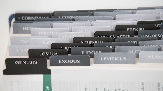 Mens Bible Tabs | Laminated Bible Tabs for Men | Books of the Bible Tabs | Bible Tab | Best Gifts for Christian men | Bible Tab Sticker