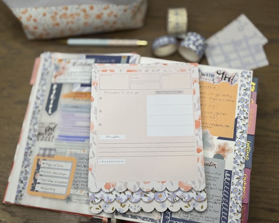 Inductive Bible Study Tool for Women | Verse Mapping & Scripture Study Inserts | Bible Journaling Tip-Ins | Christian Study Guide Pages