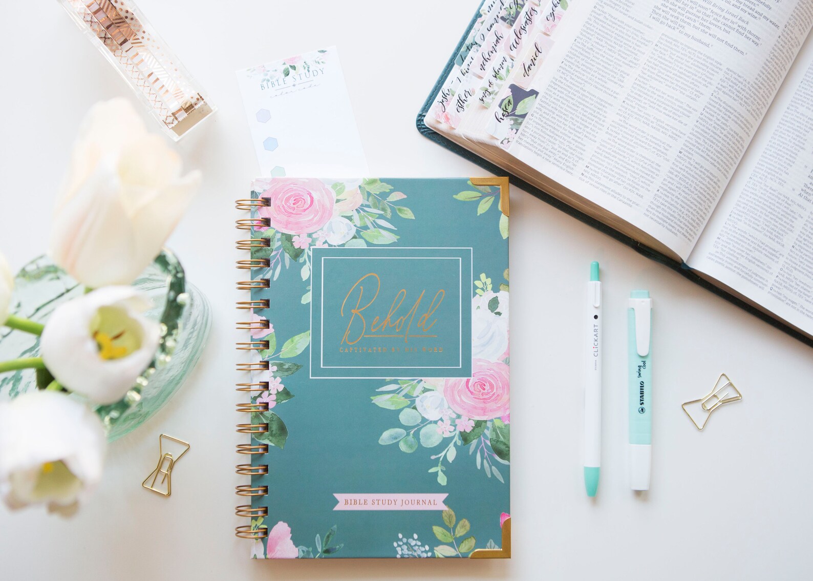 GUIDED BIBLE STUDY Journal / Scripture Writing Journal / Bible