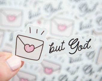 Christian Vinyl Stickers | But God Waterproof Christian Decal | Christian Decal |  Bible Journal Stickers | Faith Stickers