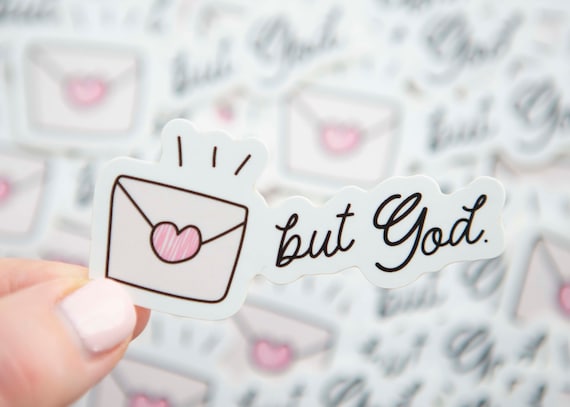Christian Vinyl Stickers | But God Waterproof Christian Decal | Christian Decal |  Bible Journal Stickers | Faith Stickers