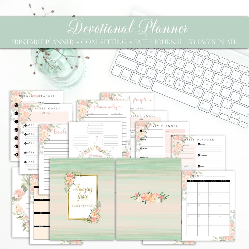 Amazing Grace Printable Planner / Calendar / Happy Planner / Etsy