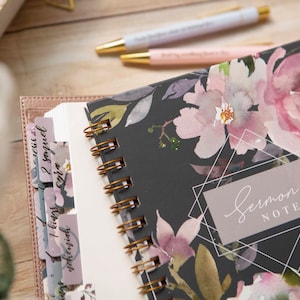 Sermon Notes Journal | Church Notes Journal | Sermon Notebook | Journal ...