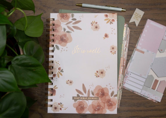 It Is Well SOAP Bible Study Journal |  SOAP Bible Study Method | Christian Gifts | Bible Study Journal | Bible Verse Journal | Bible Journal