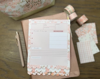 Bible Study Notepad | Bible Journaling Tip-ins | Character, Word, Scripture Journaling Supplies