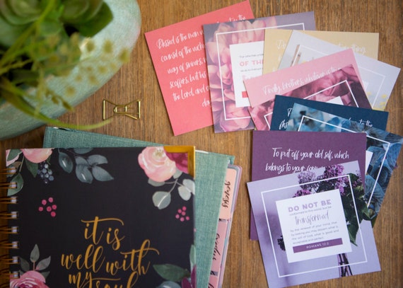 Verse Cards | Renewing the Mind Scripture Cards | Bible Verse Card Set | Bible Verse Memory Cards | Gifts for Christians