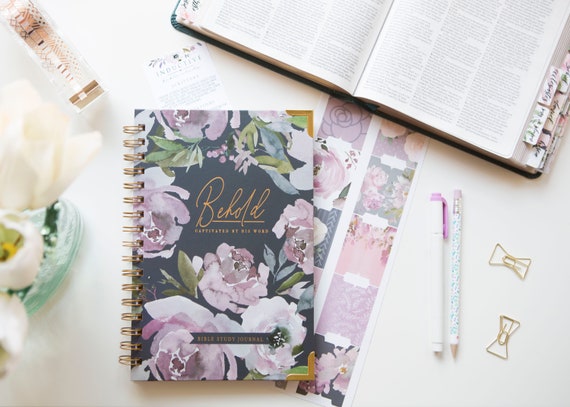 BIBLE JOURNAL Scripture Writing Journal Bible Journaling Book Read Through  the Bible Study Journal Scripture Notebook 