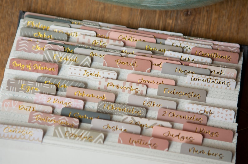 Bible Tabs Laminated Bible Tabs Tabs for the Bible Etsy