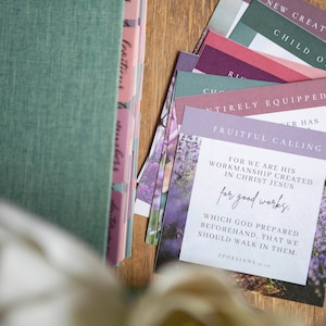 Identity In Christ Verse Cards | Child Of God Scripture Card | In Him Bible Verse Cards