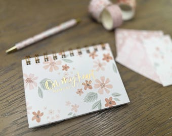 Floral Memory Verse Journal |  Gifts for Christians | Bible Verse Memorization Journal | Scripture Memory Verse Journal