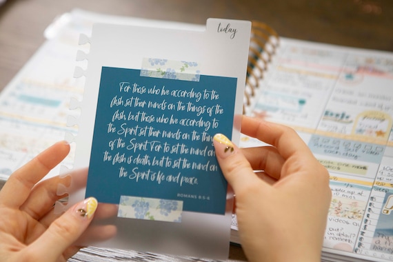 Snap In Planner Dashboard | Clear Today Tab | Prayer Journal Divider Plastic Insert