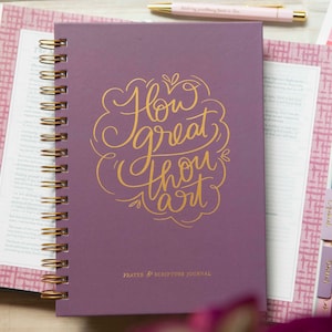 Guided Prayer Journal | How Great Thou Art Prayer Journal | Daily Prayer Journal | Gifts for Christian Women | Prayer Journal for Women