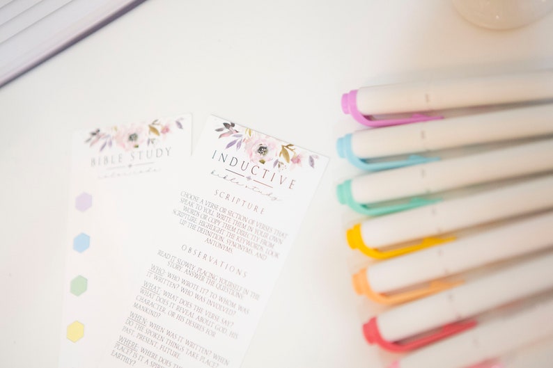 SOAP Bible Study Bookmark / Inductive Bible Study / Etsy