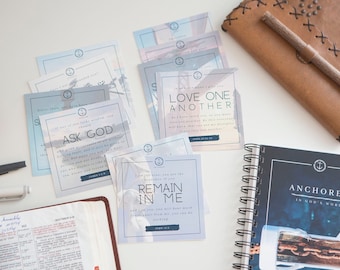 Cartes bibliques pour hommes / Versets à mémoriser pour hommes / Cartes à mémoire de versets bibliques ancrés / Journal d'étude de la Bible pour hommes / Cadeaux chrétiens pour homme