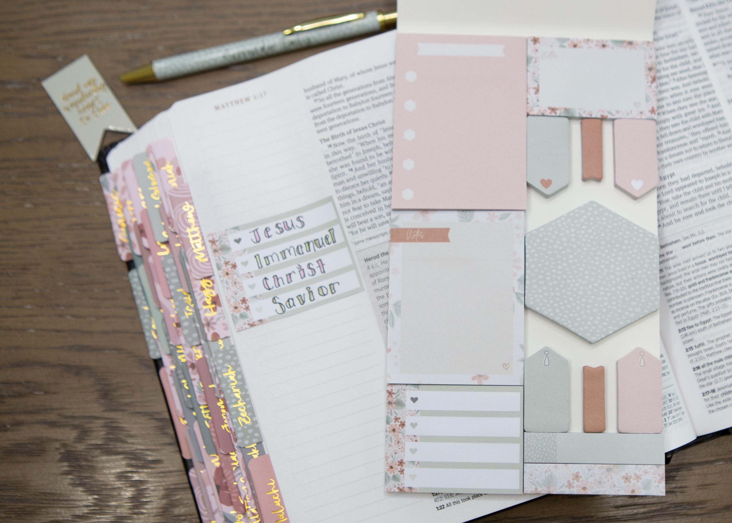 Cute Sticky Notes Set | Selah Sticky Notes | Bible Journaling Sticky Notes | Prayer Journal Note Pads | Sticky Notes for Bible