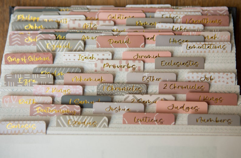 Bible Tabs Laminated Bible Tabs Tabs for the Bible Etsy