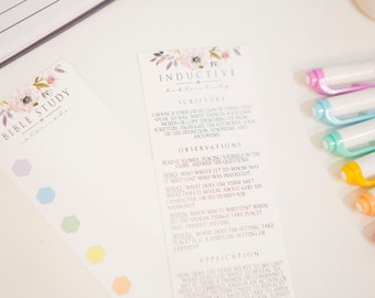 SOAP bible study Bookmark / Inductive Bible Study / Highlighter Color Code Bookmark / Christian Bookmarks / Bible Study bookmarked