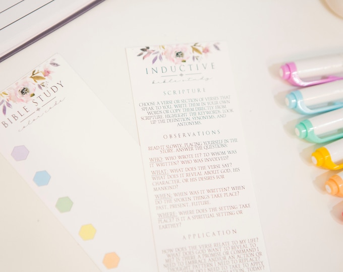 SOAP Bible Study Bookmark / Inductive Bible Study / Etsy