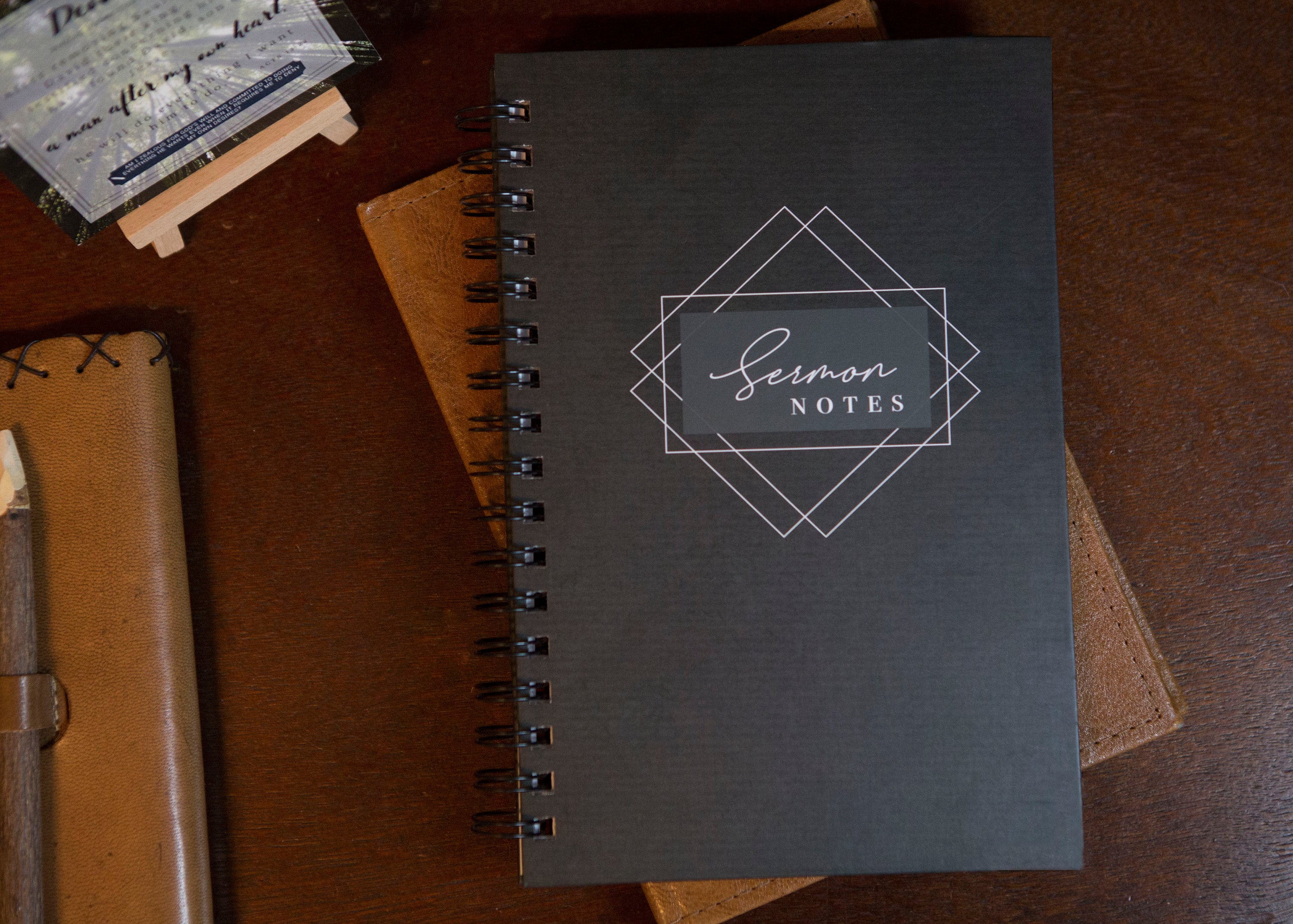 Sunday Service Notebook MEN'S Sermon Journal | Notebook for Church | Church Notes | Sermon ...