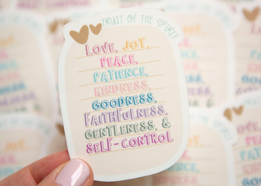 Fruit of the Spirit Waterproof Christian Stickers | Bible Journaling ...