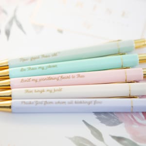 Hymn Pen Set | Christian Pen Set | Inspirational Pens | Prayer Journaling Pens | Pens for Bible Study | Gifts for Christian Women