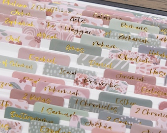 Bible Book Tabs | Pretty Bible Tabs | Bible Index Tabs | Tabs for Your Bible | Gifts for Christian Women | Bible Tab Stickers