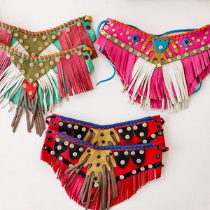 Leather Fringed Sandal Cuffs: Bohemian Barefoot Ankle Bracelet