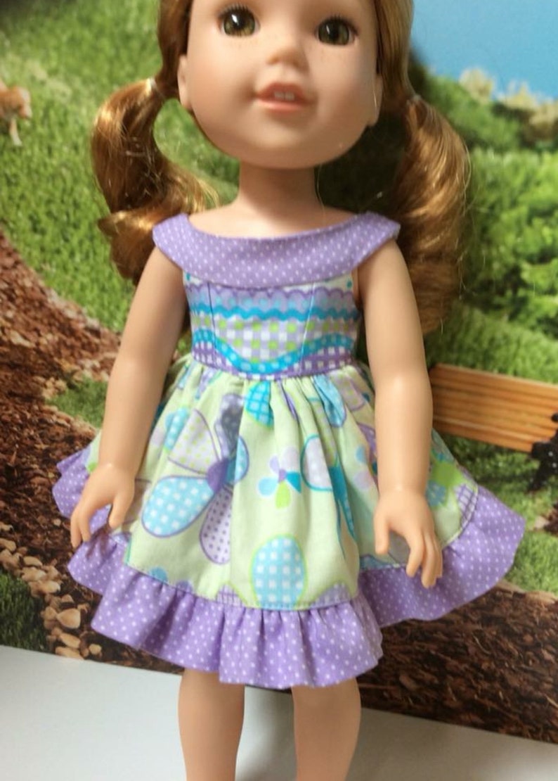 Wellie Wishers Doll Dress PDF Pattern, Wellie Wishers Dress Pattern, MPP Boutique Pattern, 14 Inch Doll Dress, Wellie Wishers Doll Clothes image 2