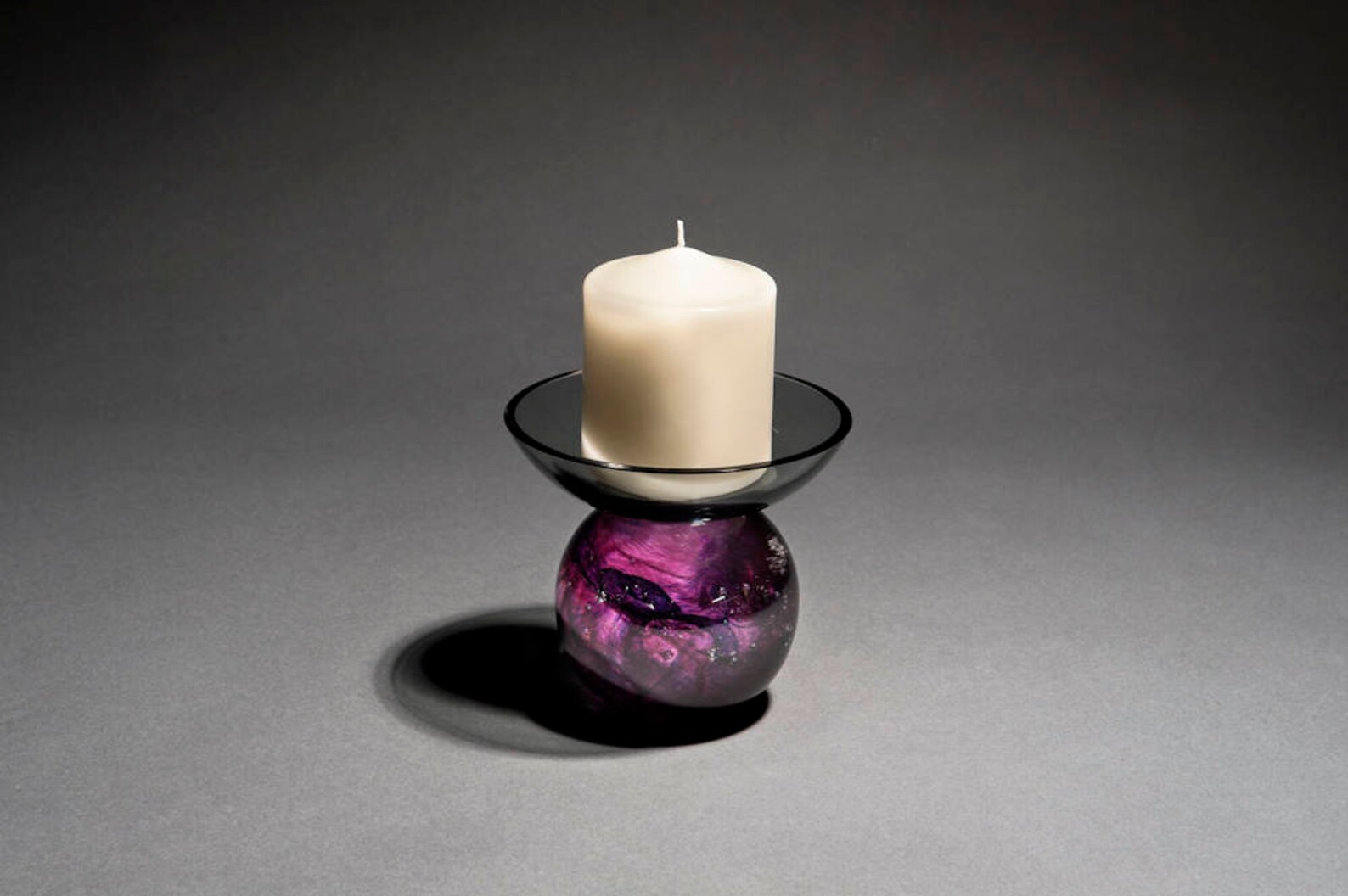 Memorial Candle Holder Hand Blown Glass Ashes in the Glass Etsy