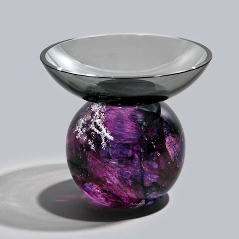 Memorial Candle Holder Hand Blown Glass Ashes in the Glass Etsy