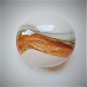 Keepsake Urn - Glass Memorial Pebble - Autumn Landscape - Hand made in Somerset