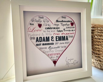 Personalisiertes Herz Hochzeitsgeschenk