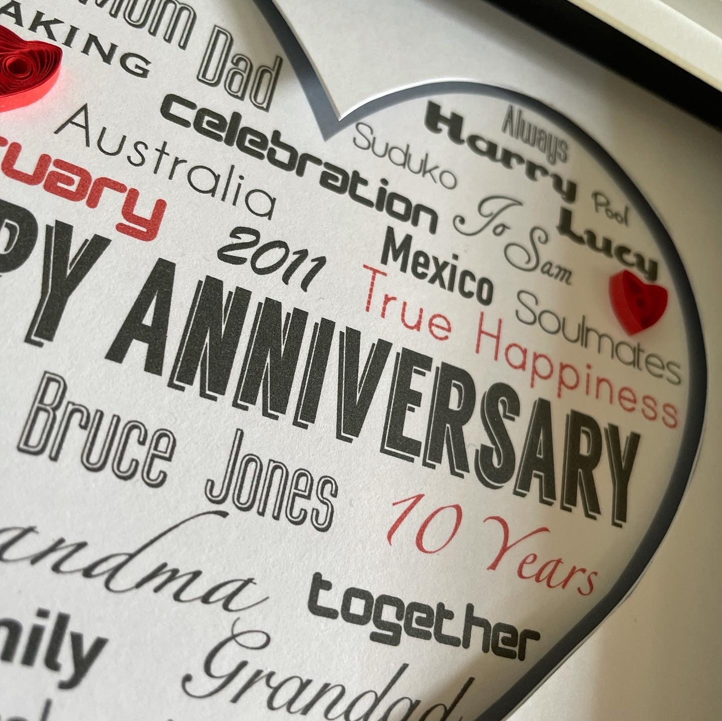 Personalised Heart Wedding Gift Etsy