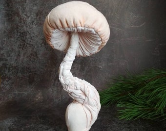 Textile mushroom, Fiber art mushroom, Fungus soft sculpture for home decor, mushroom decoration, fabric sculpture Toadstool, Art Fungus