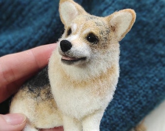 Gepersonaliseerde vilten Corgi-broche: aangepast portret portret hond