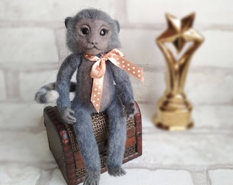 Realistic Mandrill Female With Baby Monkey Model Figure Crafts Kids Toy Gift