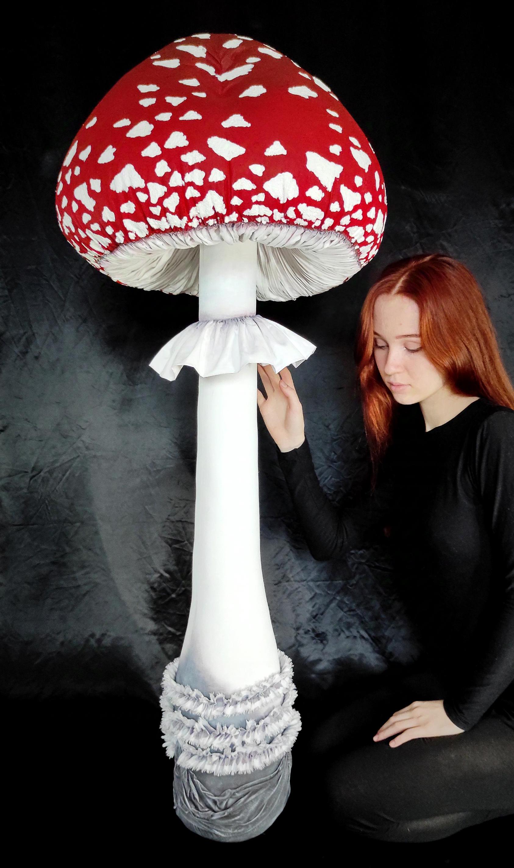 4FT Giant Textile Mushroom Sculpture: Custom Amanita Prop Decor - Etsy
