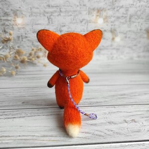 Needle felted Fox miniature Felt fox Forest animal Needle felted animal Woodland animal Fox Soft Sculptures Wool fox toy Red fox Needle Wool image 10